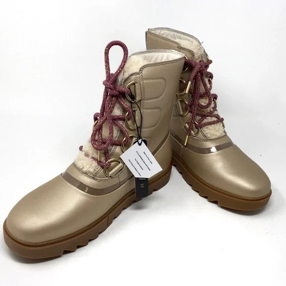 SOREL Joan of Arctic Next Lite Lux Waterproof Genuine Shearling Trim Boot, Sz 9
